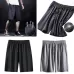 Men Summer Quick-drying Ice Silk Sports Slack Shorts Black Mesh