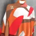 Summer Halter Hollow Batman Sleeve Stitching Printed Shirt Orange Flower