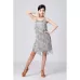 V-neck Suspender Sequined Fringed Latin Dance Dress Competition Performance Suit