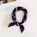 Square Scarf Hair Tie Band For Business Party Women Elegant Small Vintage Skinny Retro Head Neck Silk Satin Scarf Red