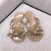 Women Flip-flops Rhinestones Bow Slip-on Flat Sandals Apricot