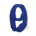 Women Solid Winter Infinity Scarf Pocket Loop Zipper Pocket Scarves Blue