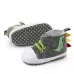 High Top Canvas Cartoon Dinosaur Small Wave Shoes Cloth Soles Walking Shoes Grey