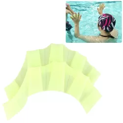 Finger Flexible Silicone Swimming Gloves Samll Size Green