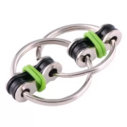 4pcs Key Ring Tri-Spinner Anti Anxiety EDC Toy for Autism ADHD Green
