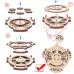 Children Wooden Mechanical Gear Perpetual Calendar 3D Puzzle Model DIY Assembled Toys