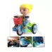 Electric Universal Stunt Tricycle Rotating Cartoon Toy Car with Light Music Random Color Delivery Boy