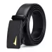 Dandali GD816 Men Business Automatic Buckle Double Edge Wrapping Leather Belt Waistband 120cm