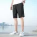 Men Summer Quick-drying Ice Silk Sports Slack Shorts Black Mesh