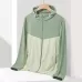 UPF40 Men and Women Summer High Elasticity Ice Silk Sunscreen Clothing Sports Coat Light Green-Female