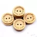 100 PCS/Set 15mm Natural Color Wooden Buttons Handmade Love Letter Wood Button Craft DIY Baby Apparel Accessories