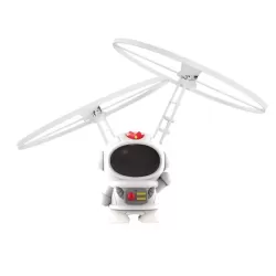 Induction Steel Man Aircraft Gyro Robot Luminous Toy For Children White Astronauts