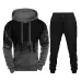 Men Loose Print Hoodie Sport Sweatshirt Set