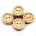 100 PCS/Set 15mm Natural Color Wooden Buttons Handmade Love Letter Wood Button Craft DIY Baby Apparel Accessories