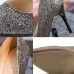 Women Shoes Shallow Glitter Frosted Stiletto Sliver