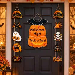 Halloween Trick-or-Treat Door and Window Hanging Decoration Kit