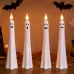 Halloween Ghost-Shaped LED Flameless Plastic Candles