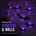 12 PCS/Pack Halloween LED Glowing Bat Wall Decorations Kit