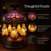 Halloween Ghost Carousel Motion Night Light Table Lamp Ornament