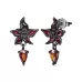 S925 Sterling Silver Gothic Mandala Flower Stud Earrings