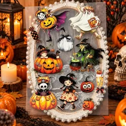 Halloween Embossed Cartoon Cute Stickers