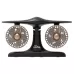 LAMJIE Creative Airplane Engine Dual Turbine Desktop Fan USB Rechargeable Quiet Small Desk Fan Long Lasting Battery Cooling Fan for Dorm Gaming Office Workstation