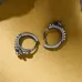 S925 Sterling Silver Halloween Gothic Dark Night Rose Zirconia Earrings
