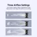 LAMJIE Creative Airplane Engine Dual Turbine Desktop Fan USB Rechargeable Quiet Small Desk Fan Long Lasting Battery Cooling Fan for Dorm Gaming Office Workstation