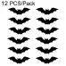 12 PCS/Pack Halloween LED Glowing Bat Wall Decorations Kit