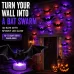 12 PCS/Pack Halloween LED Glowing Bat Wall Decorations Kit