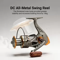Full-Metal Spool Spinning Reel Saltwater Freshwater Fishing Reel for Sea Rod Fishing Tackle