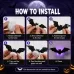 12 PCS/Pack Halloween LED Glowing Bat Wall Decorations Kit