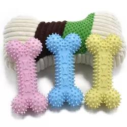 Pet Toys TPR Bite Resistance Dog Supplies Cotton Rope Cloth Toys Big Bones Random Color Delivery
