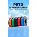 PETG 3D Printing Filament 1kg/Roll Single Color Multiple Color Options Neat Winding