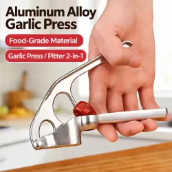 LsCook Stainless Steel Manual Garlic Masher Garlic Presser